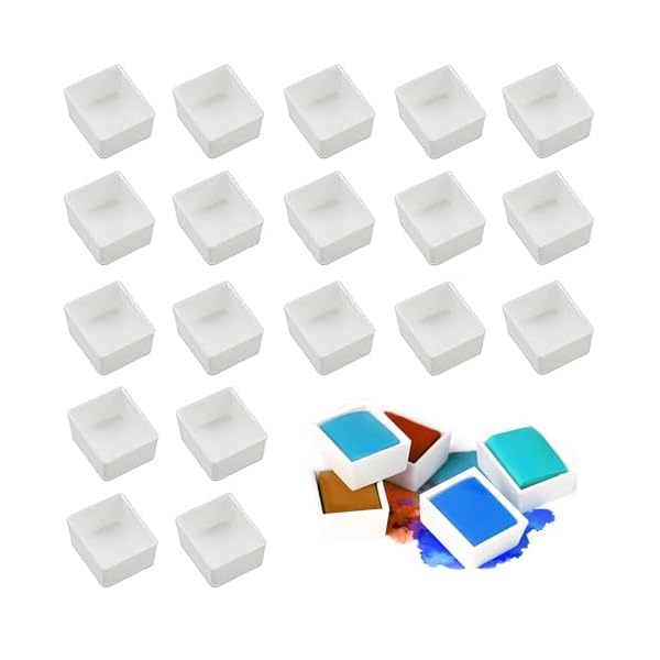 【送料無料】ハーフパン 空ケース水彩 120個 2ml 絵の具 水彩パレット 絵具 パン 顔料用容器 ペイントケース スケッチ旅行