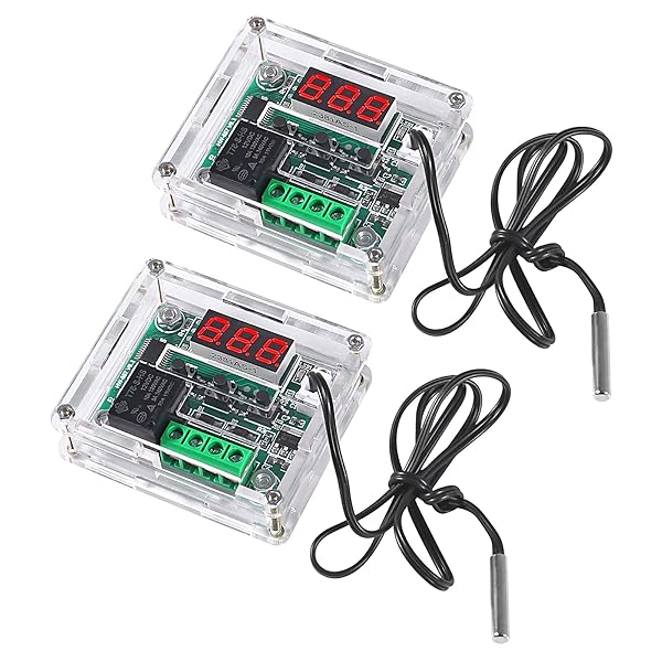【送料無料】XH-W1209 サーモスタット 温度熱センサスイッチ-50～110℃ デジタル LED DC 12V 温度制御 温度コントローラーボード 防水センサープローブ付き ケース付き 2セット入り