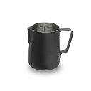 【送料無料】ミルクピッチャー ミルクジャグ ラテアートピッチャー ミルク泡立て器ジャグエスプレッソ蒸気ピッチャー ステンレス製 目盛り付き ラテアート カプチーノカップ ブラック 350ml(12oz)