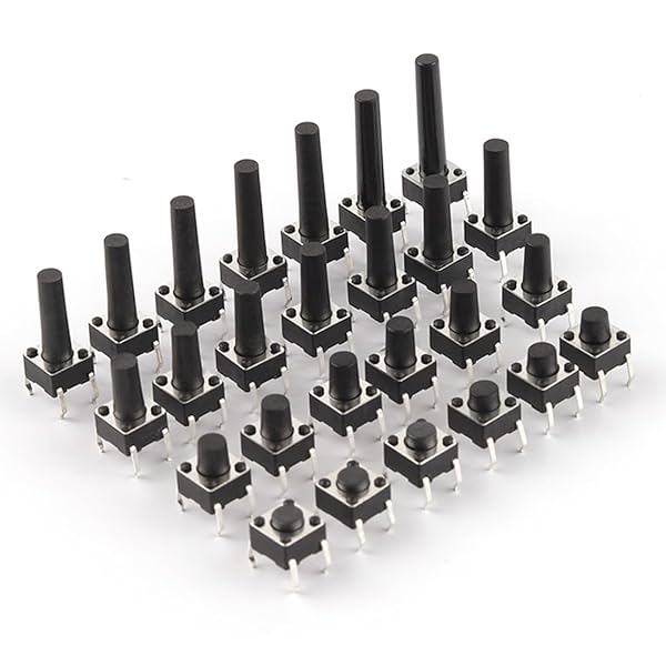 【送料無料】200個セット 6x6mm タクトスイッチ 触覚プッシュボタンスイッチキット DIP 4P 6x6x4.3 マ..