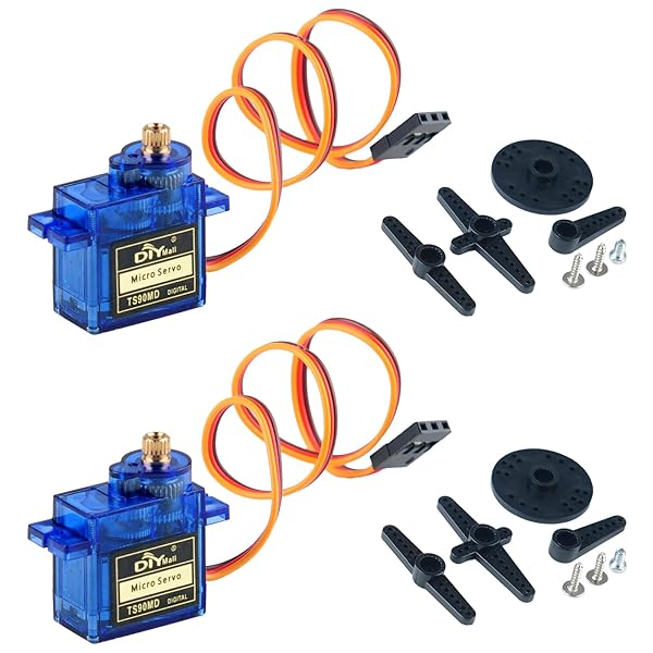 【送料無料】TS90MD ミニデジタルサーボフルメタルギア360度連続回転マイクロサーボヘリコプター 飛行機 ロボットカーモデル 2個