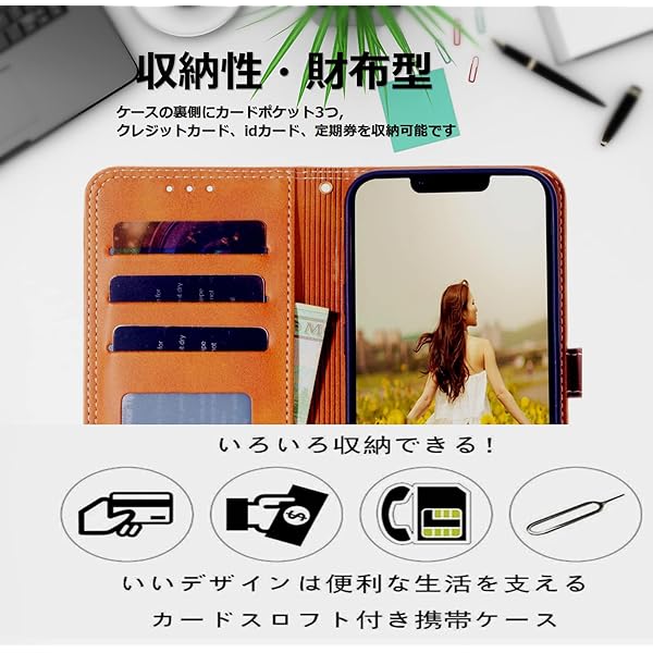 フォレストオンラインの【送料無料】iphonexrケース 手帳型 スマホケース iphone xr手帳型 アイフォンxr ケース手帳型 iphone xr 手帳ケース ストラップ付 カード入れ収納 スタンド機能 マグネット式 財布型iphonexr手帳型 カバー (ip｜アングル2