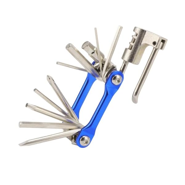 【送料無料】星型 ヘックスローブ レンチセット 11 in 1多機能 自転車 修理 ツール セット 折りたたみ ..