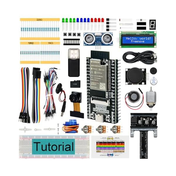 【送料無料】Super Starter Kit for ESP32 CAM（付属）、デュアルコア32ビット240 MHzマイクロコントローラ、オンボードカメラ無線、Python Cコード、522ページ詳細チュートリアル、173アイテム、78プロジェク