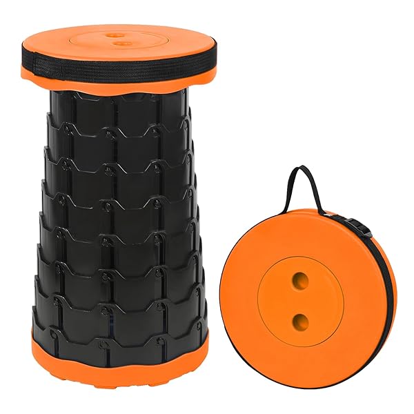 【送料無料】折りたたみ椅子 アウトドアチェア 伸縮式チェア 折り畳み椅子 一秒開閉 軽量 コンパクト 高度調節可能 耐荷重200kg アウトドア キャンプ 釣り 旅行 室内 屋外用 オレンジ ANJIA