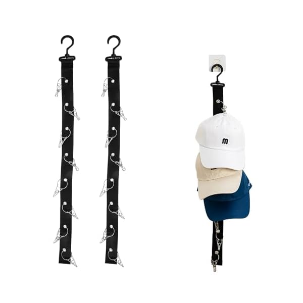 【送料無料】帽子掛け 2個セット 帽子ハンガー 帽子 収納 吊り下げ キャップ収納 帽子スタンド 最大8個収納 キャップラック ドアハンガー 帽子ディスプレイ 野球帽ラック 帽子の保管に適しており