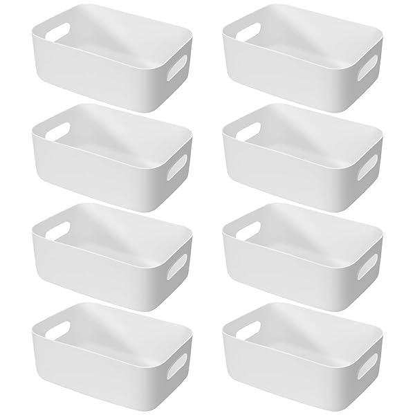 【送料無料】収納カゴ おしゃれ収納ボックス 小物入れケース 8個セット ポリプロピレンケース 収納バス..