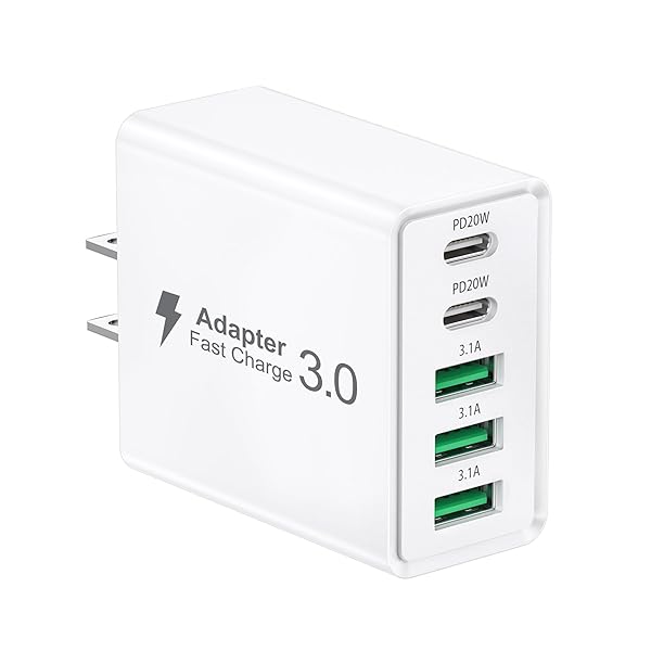【送料無料】USBコンセント 急速充電器 PD20W 合計50W 5ポート USB C + USBA iPhone16 充電器 ACアダプ..