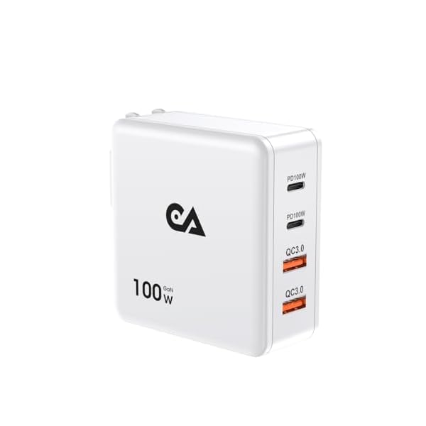 【送料無料】PD100W急速充電器 100w usb 充電器 macbook 充電器 業界超軽量 超小型 4ポート USB Type-c PD3.0/QC3.0/PPS/SCP規格 PSE認証 GaN技術 四台同時充電 折りたたみ式プラグ iPad/