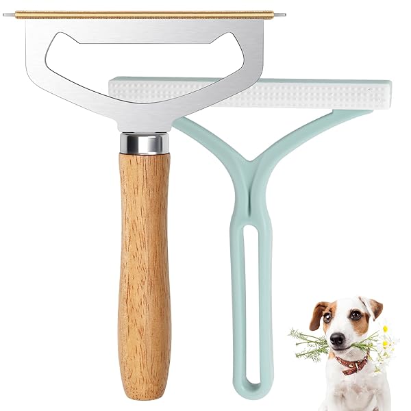 【送料無料】2個セット プロ仕様 2.5mm厚 金属製カーペットスクレーパー 犬毛取り ポータブルカーペットブラシ 家具用毛玉取り 糸くず・ソファ毛玉取りシェー...