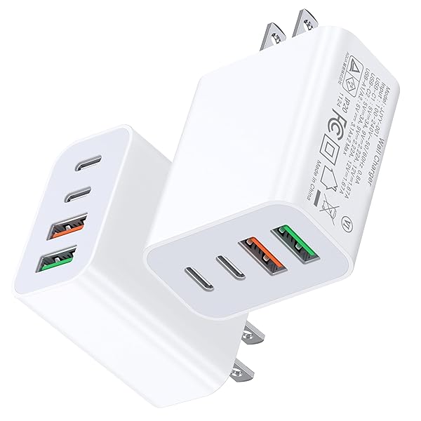 【送料無料】2個セット ACアダプター 急速充電器 USB コンセント Type-C 4 ポート Type-C×2 / USB-A×2 ..