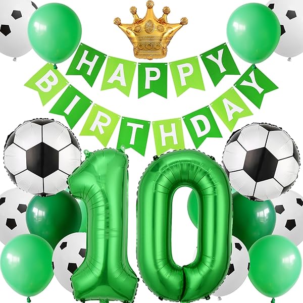 【送料無料】バルーン 誕生日 10歳 サッカー 風船 数字10 飾り付け バースデー パーティー ス ...