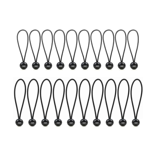 【送料無料】20個入り バンジーコード ボール止め ゴム ボールバンジーコード ブラック キャンプ テン..