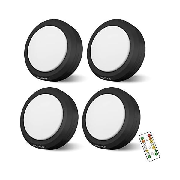 【送料無料】LEDライト 4個セット 電池式 キッチンライト 明るさ調整 昼光色/電球色/温白色に切り替え ..