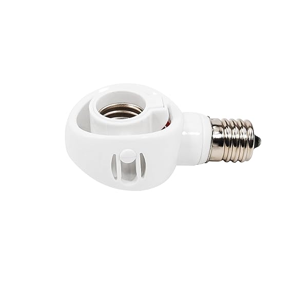 【送料無料】-E17 LED電球専用-口金変換アダプター 電球 ソケット-簡単取付 -AC 100V-ホワイト1個セット。