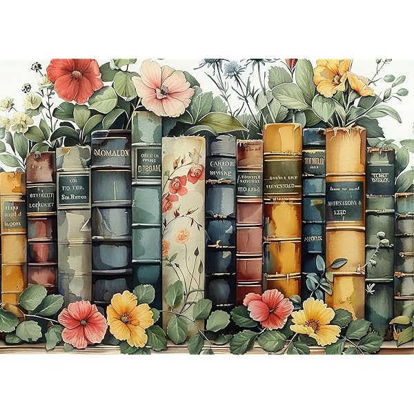 【送料無料】1000ピース パズル 大人用 Vintage Books ポスター付き 完璧にフィット ...