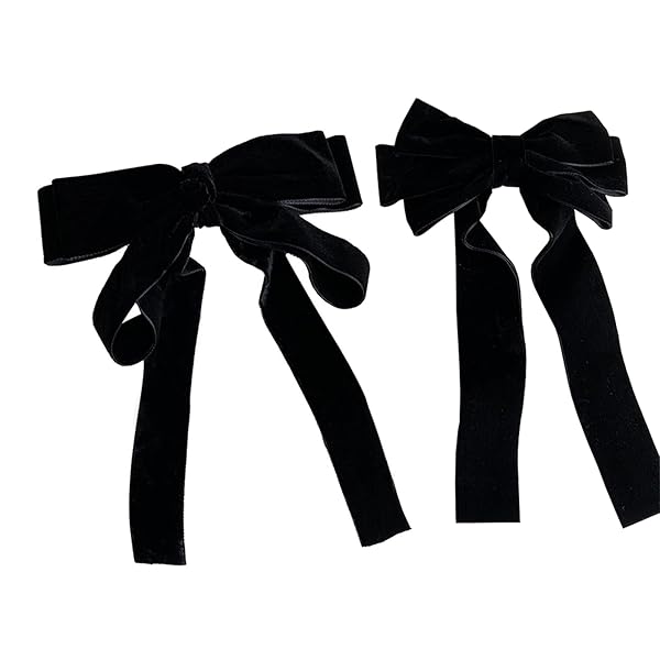 【送料無料】ベロア リボン ヘアアクセ クリップ バレッタ 2個入 ヘアアレンジ ヘアアクセサリー  ...