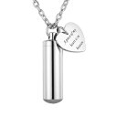 【送料無料】メモリアルペンダント 遺骨ペンダント 手元供養 遺骨ネックレス 遺骨入れ 円柱形 手元供養 遺骨キーホルダー 両用 ステンレス製 取り外し可能 大容...