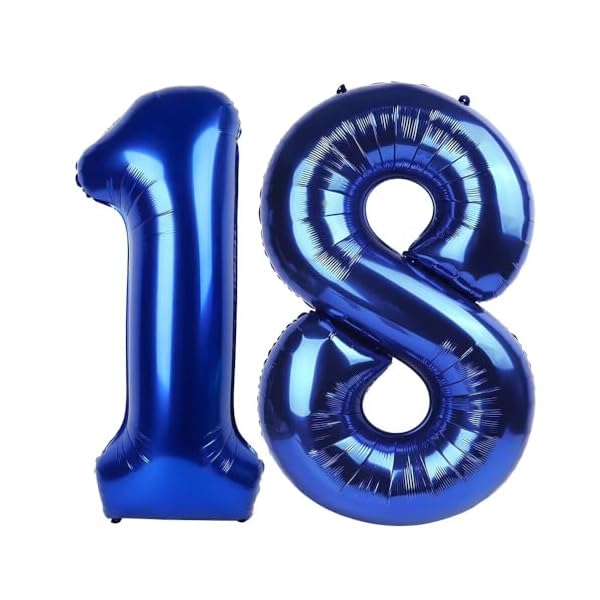 【送料無料】18数字 バルーン青 小きい誕生日 飾り付け18歳, 86cm青風船 数字18スウジ バルーン オオキイ 記念日/カーニバル/卒業式/プロポーズ/写真撮影用小道具