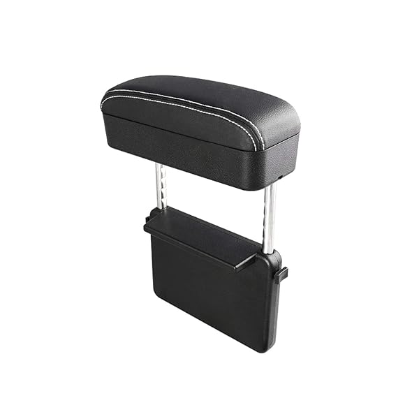 【送料無料】ホンダ ヴェゼル 初代/2代目/N-BOX/N-ONE/シビック 専用 アームレストサポート対応 肘掛け コンソールボックス アームレスト収納ボックス 車用アームレスト 隙間アームレスト 車用収納ポケット ホンダ 汎用 (黒（白ステッチ）