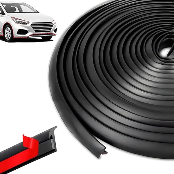 【送料無料】車用モール T字型 汎用 隙間埋め エアロモール 自由にカット ヘッドライト ドア 風切り音防止 気密性アップ 防? 装飾用 ブラック(5m 8mm×10mm)