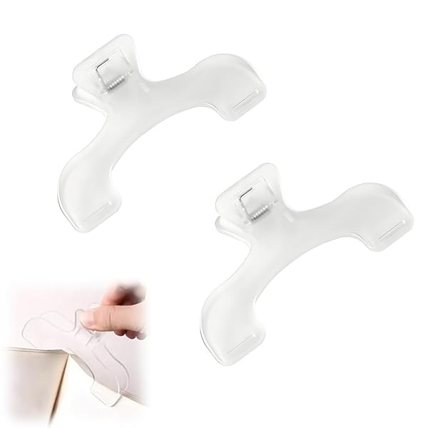 【送料無料】クリップ うかんむりクリップ ブッククリップ 2個セット 透明 プラスチック製 本 開いたまま 固定 使いやすい 教科書クリップ 勉強クリップ 参考...