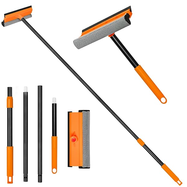 【送料無料】スクイジードライワイパースポンジ138cm伸縮可能，風呂ガラスワイパー水切りワイパー鏡/壁..