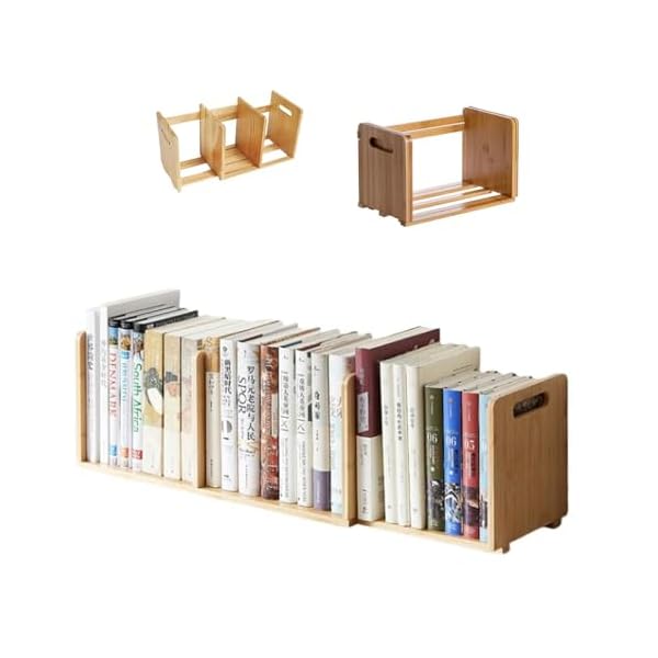 【送料無料】ブックエンド 伸縮 本立て ブックスタンド 本棚 卓上 竹製 スライド 倒れない 組み立て式 ..
