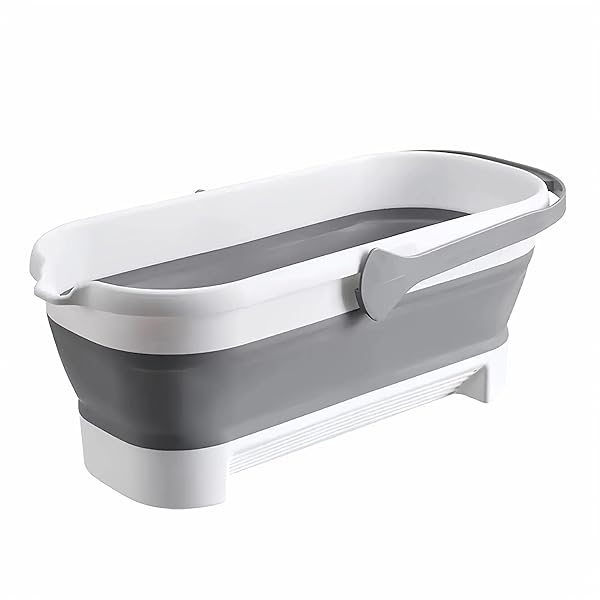 【送料無料】折りたたみ式モップバケツ シリコン素材 釣り・アウトドア・キャンプ・洗濯・洗車・床掃除に便利で収納も簡単 (Medium)