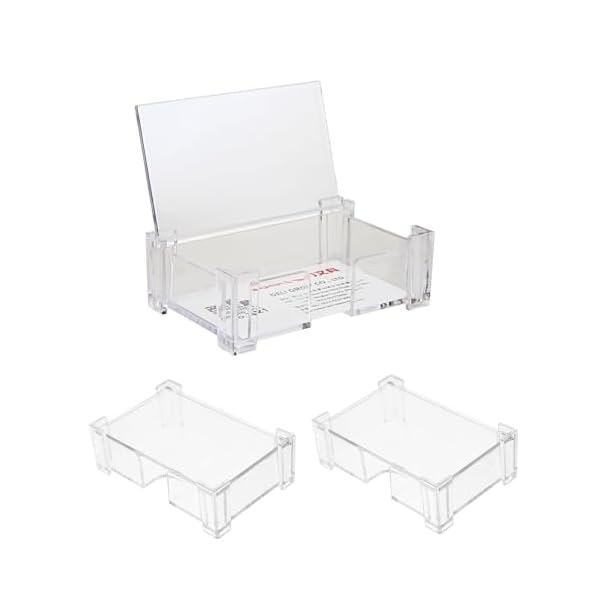 【送料無料】名刺ケース【3個セット】名刺スタンド 名刺入れ 名刺ホルダー 整理箱 蓋つき 透明アクリル..