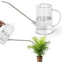 【送料無料】じょうろ 水差し ステンレスノズル じょうろ 1L 軽量 プラスチック製 水やり 散水 室内 ベランダ菜園 肥料希釈 ガーデニング 観葉植物 (ホワ...