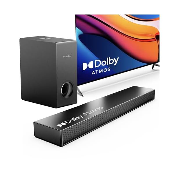 【送料無料】Dolby Atmos サウンドバー 2.1ch サブウーファー付き HDMI eARC対応 Soundbar 190W 重低音強化型 HDMI eARC/AUX/光デジタル/ Bluetooth5.3対応 ホームシアターPC/TV スピ
