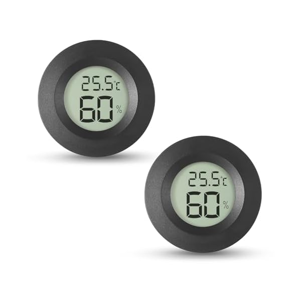 【送料無料】ミニ湿度計＆温度計 2本セット スイッチ 粘着/嵌入使用可能 デジタル液晶スクリーン 温室..