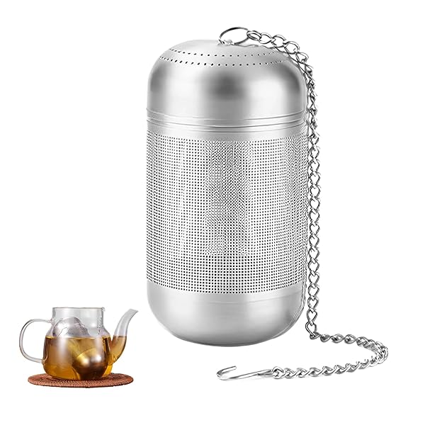 【送料無料】5x9cm 茶こし ボール 茶漉 ティーポット ステンレス製 調理用 超微細メッシュ 耐熱性 お手入れ簡単 お茶フィルター 錆に強い 茶葉濾過 濾過器 調味料用 キッチン用品