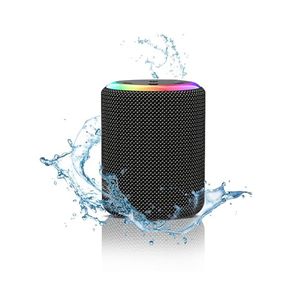 【送料無料】Bluetoothスピーカー ワイヤレススピーカー 小型 HIFI音質 大音量 ポータブルスピーカー【2025年の新アップグレード】 Bluetooth5.3 LEDライト付き Type-C充電 IPX7防水 AUX対応 マイク内蔵/TW