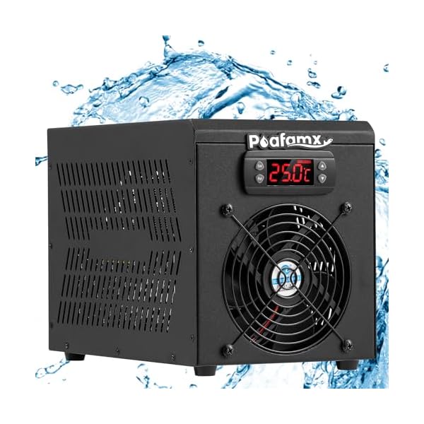 【送料無料】水槽クーラー 15-30℃調整可能 60L 冷却 ウォータークーラー 水冷設備 パイプ付き ウォーターポンプ付き 小型循環式クーラー デジタル表示 恒温 低ノイズ 省エネルギー 環境保護 水耕栽培/家庭用/水族館/魚屋/養魚場/ホテル 1