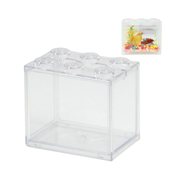 【送料無料】ミニ水槽【10*12*8CM】水槽 小型 ミニ水族館 多機能DIY観賞用品、水を簡単に交換でき、小さなカメ、小魚、海藻ボール、その他の動物を育てるのに使用