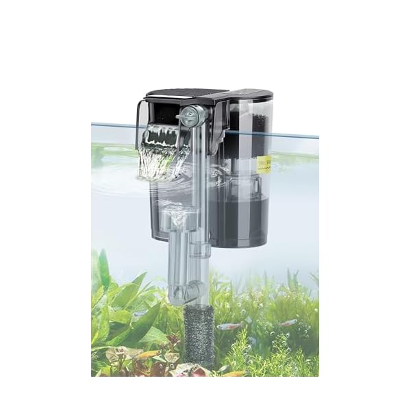 【送料無料】水槽フィルター 外掛け式フィルター 300L/H 20L以内/40cm水槽適用 5mm以内水槽フチ対応 アクアリウム用フィルター 静音 水流調節 ろ過 水循環 熱帯魚 金魚 海水魚 メダカ