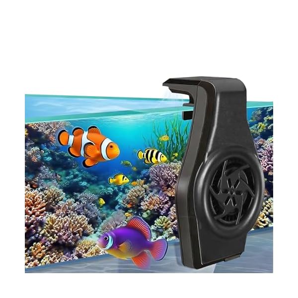 【送料無料】水槽用クーラー 水槽冷却ファン USB 風量調節可能 2 レベル 小型 魚飼育 夏対策 水族館冷却ファン 取り付け簡単 水槽ファン 風速調節 (ブラック)