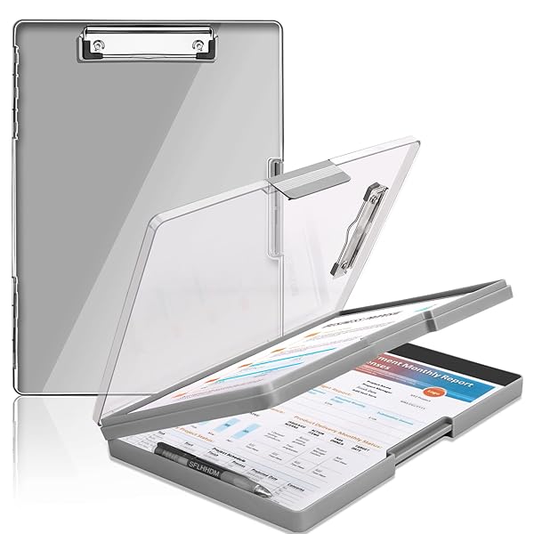 【送料無料】クリップボード A4 ファイルボード 2段収納 バインダー付き収納ボックス 横開き クリップファイル 防水 クリップ付きフォルダー 多機能 ファイルフォルダ 大容量 書類ケース 持ち運び 便利 整理整頓 収納ケース ファイルケース プレゼ