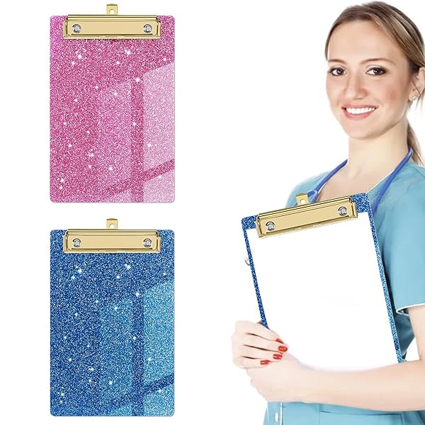 【送料無料】2本セット ファイルボード クリップファイルダ A6 薄型 書き込みクリップ 壁掛け アクリル 可愛い タテ型 クリップボードフォルダ A6 ツーピース 伝票ホルダー 飲食店 お会計ボード 小さい 防水 文房具 領収書/会計票整理 メモ帳