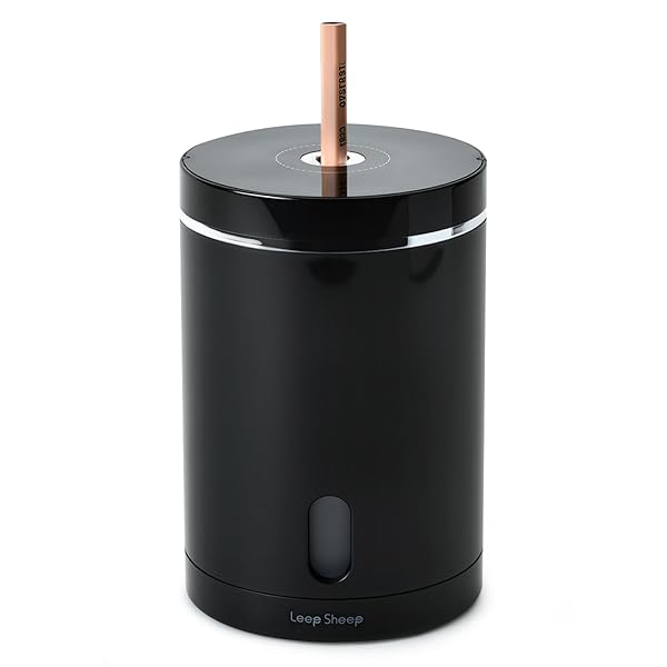 【送料無料】電動鉛筆削り 充電式 自動鉛筆削り 6-8mm鉛筆 3-5S高速切削 2000mAhバッテリー 螺旋刃 コンパクト 使い易く 子供の贈り物 色鉛筆 デッサン 美術 (Black-silver)