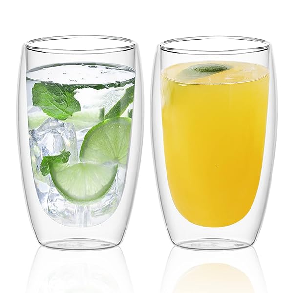 【送料無料】ダブルウォール グラス 2個セット 450ml 耐熱 二重 グラス コップ コーヒー 保冷 保温 透明 結露しない マグカップ タンブラー カップ 耐熱ガラス 耐熱コップ タンブラーグラス カップ グラスコップ ティーカップ おしゃれ シ