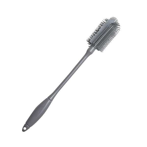 【送料無料】ボトル洗浄ブラシ シリコン製ウォーターボトルブラシ 35cm ロングカップブラシ 哺乳瓶洗浄..