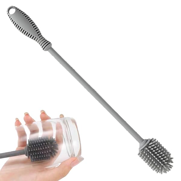 【送料無料】ボトルブラシ シリコンブラシ 哺乳瓶/水筒/花瓶/魔法瓶/スポーツボトル/細いネックボトル/..