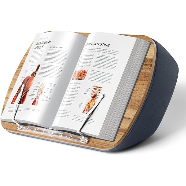 【送料無料】ブックスタンド 抱き枕 書見台 膝上テーブル 読書台 木製パネル 角度調整 ベッド本読み台 ..