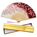 【送料無料】扇子 メンズ レディース おしゃれ 和風 竹製 シルク 正絹 綺麗 花柄 蝶々 桜柄 扇子袋 和小物 お祭り お土産 プレゼント