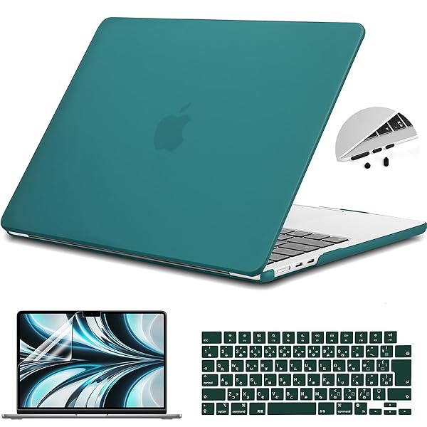 【送料無料】2022 2024 2025 MacBook Air 13.6 インチ ケース A2681/A3113/A3240 対応, 軽量 耐衝擊 保護カバー＆JIS日本語 キーボードカバー＆液晶保護フィルム MacBook Air 13 M4 M