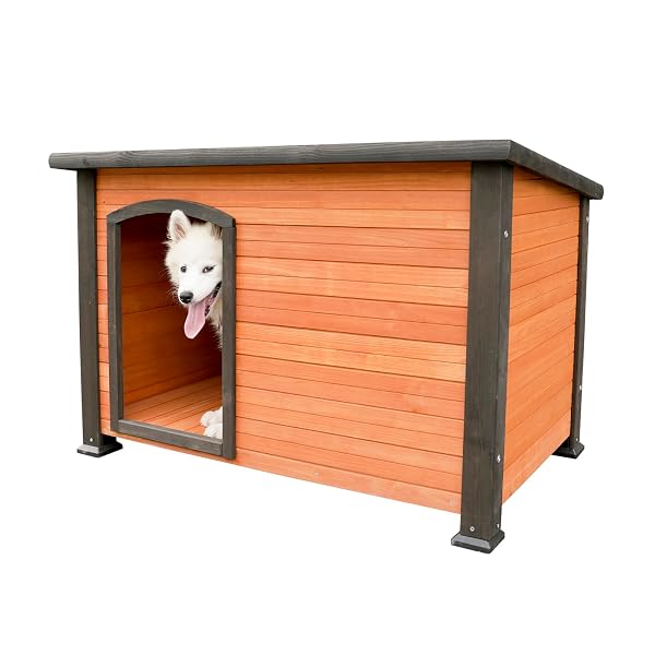 【送料無料】犬小屋 大型犬 木造犬小屋 屋外耐久性 ハウス 猫 ペットハウス 天然木 杉 犬舎 猫舎 木製ゲージ 小型 中型 大型犬 おしゃれ 屋内 屋外 耐重 通気性 防风 防雨 防寒 雨よけ 野外猫 野良猫 ハウス 避難所 簡単 組み立て 四季通用 猫 犬 屋外 小屋 ハウスブランド色オレンジ色モデル2701-2商品説明【商品概要】【商品仕様】ご購入前に、サイズをご確認ください。本体サイズ(幅X奧行きX高さ):112x66x70cm。入ロのサイズ(幅高さ):36x57cm。詳細な寸法については、画像をご参照ください。【天然杉使用】優れた断熱性・調湿性: 夏は涼しく、冬は暖かく、一年を通して快適な空間を提供します。 心地よい香り: 天然杉の香りは、ペットだけでなく飼い主様にも癒しを与えます。 耐久性: 丈夫で長持ち、大切なペットに長く愛用していただけます。【傾斜付きアスフアルト屋根】防水性に優れたアスフアルト屋根は、雨水を効率的に排出し、ハウス内を常にドライに保ちます。【高床式設計】脚付きのデザインにより、地面からの湿気や冷気を遮断し、ハウス内を常に快適な状態に保ちます。床下換気により、木材の腐敗を防ぎ、耐久性を向上させます。【多用途】犬、猫用、 小型犬から大型犬、猫まで、様々なペットに対応します。 野良猫保護にも: 寒さや雨をしのげる安心な空間を提供し、野良猫の保護にも役立ちます。【お手入れ簡単、設置場所を選ばない利便性】取り外し可能な底板：2枚の取り外し可能な底板により、掃除やお手入れが簡単に行えます。組み立て簡単：組み立て用具とネジが付属しており、簡単に組み立てられ ます。様な設着場所：リビングルームン緑を ベランダなど、屋内・屋外問わず様々な場所に設置できま【商品説明】この上質な木製犬小屋は、愛犬に快適な住まいを提供します。耐久性のある防腐処理された木材を使用し、雨や寒さから愛犬を守ります。スタイリッシュな外観と実用性を兼ね備え、オレンジ色の外壁とダークブラウンのアクセントが美しい調和を生み出しています。アーチ型の出入り口は、大型犬でも楽に出入りできる設計です。頑丈な脚部は地面との接触を防ぎ、湿気対策にも効果的です。傾斜のある屋根は雨水をスムーズに流し、内部を乾燥した状態に保ちます。組み立ても簡単で、必要な金具も付属しています。大切な家族の一員である愛犬のために、安心で快適な空間を提供する理想的な犬小屋です。設置場所の地面が平らであることを確認し、定期的なメンテナンスで長くお使いいただけます。【商品詳細】商品種別：ペット用品商品名：【送料無料】犬小屋 大型犬 木造犬小屋 屋外耐久性 ハウス 猫 ペットハウス 天然木 杉 犬舎 猫舎 木製ゲージ 小型 中型 大型犬 おしゃれ 屋内 屋外 耐重 通気性 防风 防雨 防寒 雨よけ 野外猫 野良猫 ハウス 避難所 簡単 組み立て 四季通用 猫 犬 屋外 小屋 ハウス製造元：中国商品番号：2701-2商品内容：L色：オレンジ色商品タイプ：モダニティー【当店からの連絡】お客様にご満足いただけるよう、最後まで誠意を持って気持ちの良いお取引を心がけております。