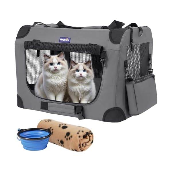 【送料無料】犬用キャリーバッグペットキャリー ソフトクレート中小型犬大型猫4面メッシュ 折りたたみ ペットケージ60x42x42cm省スペース頑丈耐久変形しない 車用 病院 キャンプに 室内外兼用ブランド色グレーモデルdogcrate商品説明【商品概要】🐶【サイズと素材】このモデルはSサイズ、本体サイズ:60*42*42cm。布カバーは完全に取り外し可能で、洗濯機で洗えます、 ペットの健康を守ることができます。 おすすめの小型犬種 トイ・プードル、コーギー、フレンチ・ブルドッグなど。 13KGSまでのペットを収容できます。🐶【折りたたみ式て使いやすい】折りたたんで持ち運び可能な布製ペットケージ。 組み立ても工具不要で数秒で完成できます。 コンパクトに折りたたんで収納することができて便利です。屋内に置いては中小型犬猫用ペットハウス、ペット用ドライブシート、室外にペット関連のアウトドアの場合ににご利用いただけます。🐶【通気性抜群】ペットケージの四周にメッシュ窓が付いてありますので、空気通りが良くて通気性抜群，ペットケージにいるワンちゃんや猫ちゃんが苦しくことがありません。3つのドア(上部および前面)。窓と前面のドアはメッシュ仕様で4つの側面全てにおいて通気性に優れています。安全なジッパー開閉。締付ストラップは開いているロールアップ式のドアを定位位置で邪魔にならないようにきちんと固定します。🐶【安全で便利なポケットデザイン】調節可能なリードは子犬の首輪に取り付けることができ、クレートドアのジッパーはロックできるので、クレート内のペットの安全を確保できます。 上部のキャリーハンドルは持ち運びに便利で、サイドポケットにはスナックやおもちゃを収納できます。🐶【無料プレゼント】取り外して洗える、ぬいぐるみのようなマットが付いています。さらに、暖かいブランケット、折りたたみ式トラベルボウルをプレゼント。【商品説明】当社のソフトドッグクレートフレームは、頑丈で耐久性があり、軽量であるため、製品が倒れる心配がありません。革新的な構造により、この犬用クレートは簡単に開いたり折りたたんだりすることができます。【商品詳細】商品種別：犬用ソフトクレート商品名：【送料無料】犬用キャリーバッグペットキャリー ソフトクレート中小型犬大型猫4面メッシュ 折りたたみ ペットケージ60x42x42cm省スペース頑丈耐久変形しない 車用 病院 キャンプに 室内外兼用製造元：商品番号：-1商品内容：60x42x42 cm色：グレー商品タイプ：モダン【当店からの連絡】お客様にご満足いただけるよう、最後まで誠意を持って気持ちの良いお取引を心がけております。